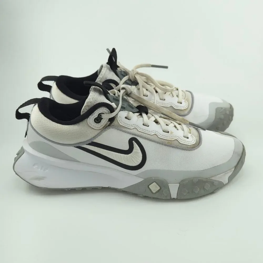 Nike Air Diamond Varsity Turf Baseball Men's Size 8 FN7454-100 White Black